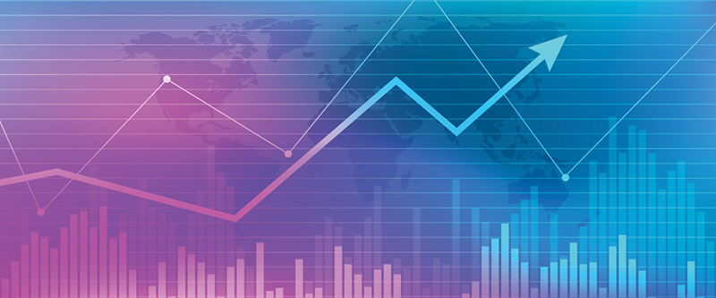 pink and blue graph