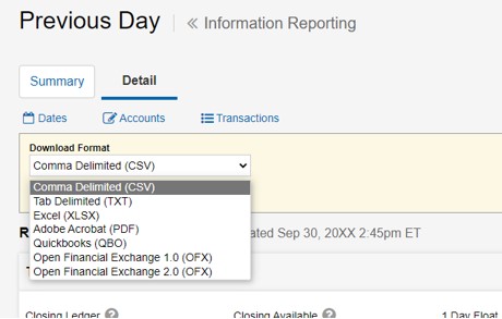 Previous Day download