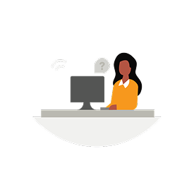 woman sitting at desk with computer